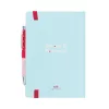 Pusheen cicás napló gumis pánttal, A/5, 96 lapos, világító tollal, Love notes