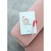Pusheen cicás napló gumis pánttal, A/5, 96 lapos, világító tollal, Love notes