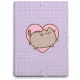 Pusheen cicás füzetbox A/4, Moments, lila
