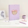 Pusheen cicás füzetbox A/4, Moments, lila