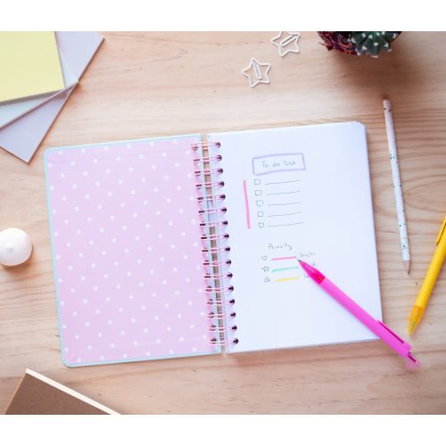 Pusheen cicás bullet journal, napló, A/5, 90 lapos, Foodie Collection