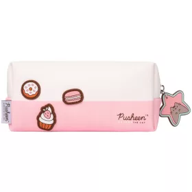   Pusheen cicás tolltartó, neszeszer, beledobálós, szögletes, 20x9x8cm, Rose Collection