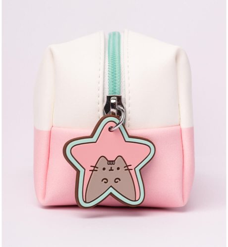 Pusheen cicás tolltartó, neszeszer, beledobálós, szögletes, 20x9x8cm, Rose Collection