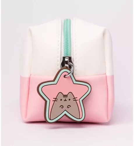 Pusheen cicás tolltartó, neszeszer, beledobálós, szögletes, 20x9x8cm, Rose Collection