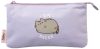 Pusheen cicás tolltartó, beledobálós, 3 rekeszes, 21x12x2cm, Moments, lila
