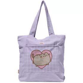 Pusheen cicás bevásárlótáska, 41x37cm, Moments, lila