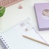 Pusheen cicás jegyzettömb készletjelölőcímkékkel, heti tervezővel, Moments, lila