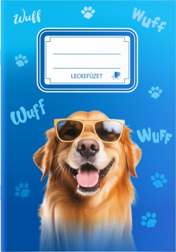 Süni tűzött füzet A/5, 32 lap lecke, ICO, dogs, kutyás