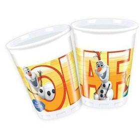Jégvarázs műanyag pohár, Olaf, 200ml, 8 db/csomag