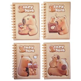   Kapibara spirál notesz, B/6, 12,5x17,5cm, vonalas, többféle változat