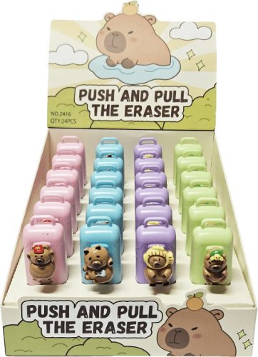 Kapibara radír, kitolható radír, 4 féle változat (241620)