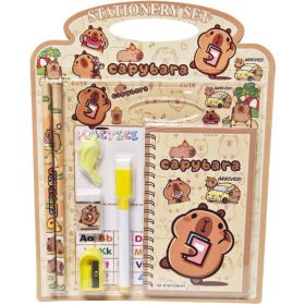 Kapibara írószer, suli szett, 8 db-os, 20x22cm