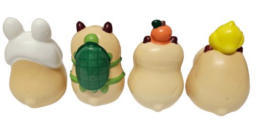 Kapibara stresszlabda 5x7cm-es, hálós tartóban, illatos, többféle változat