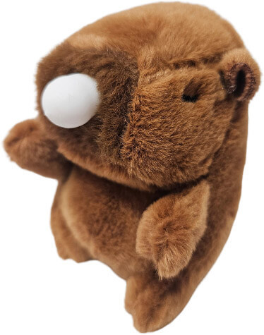 Kapibara plüss kulcstartó, rágógumis, kb. 12 cm