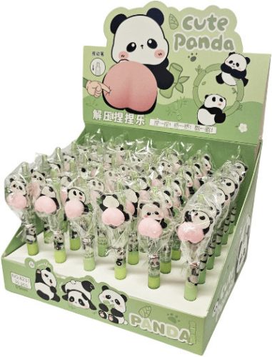 Pandás toll, popóval, többféle változat