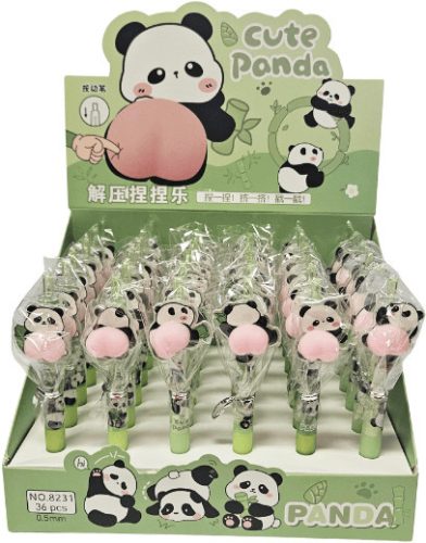 Pandás toll, popóval, többféle változat