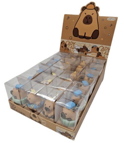 Radír kapibara, 3D, kb. 2,5x3,5 cm, 3 féle változat