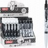 Golyóstoll, 0,5mm, B-5737, cicás, fehér-fekete