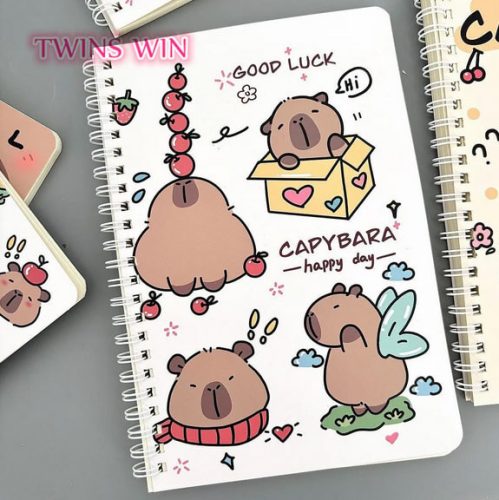 Kapibara spirál notesz, füzet, A/5, vonalas, többféle változat