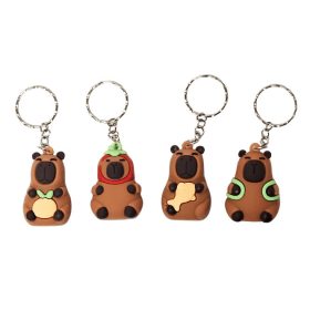 Kapibara kulcstartó, műanyag, 4x2,5cm, 4 féle