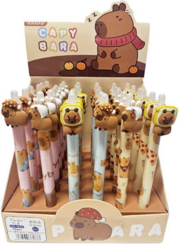 Kapibara radírozható toll, 0,5mm, figurával, többféle változat (361333)