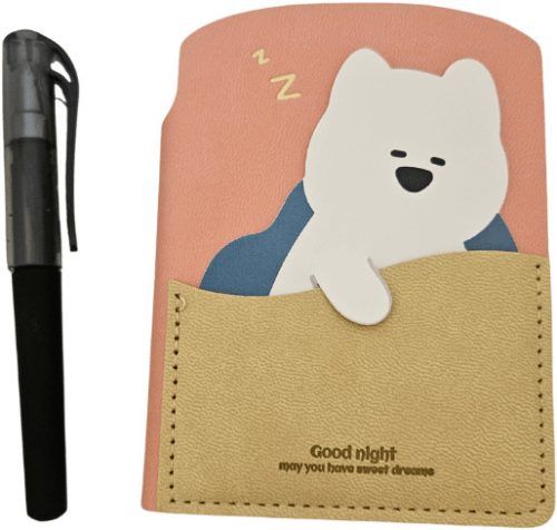 Állatos notesz, 8,5x11cm, tollal, 4 féle (panda, cica, nyuszi, medve)