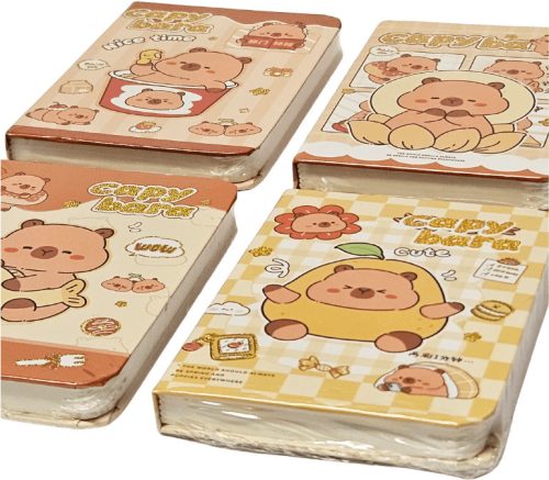 Kapibara notesz, A/7, keményfedeles, többféle változat