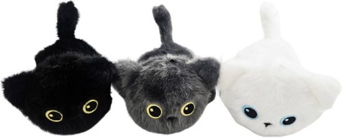 Illatos, cica plüssfigurák, 3 féle színben, 18 cm hosszú