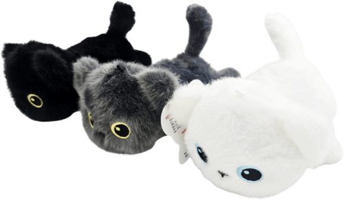 Illatos, cica plüssfigurák, 3 féle színben, 18 cm hosszú