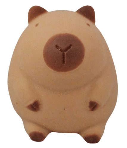 Kapibara stresszlabda 8x7cm-es, hálós tartóban