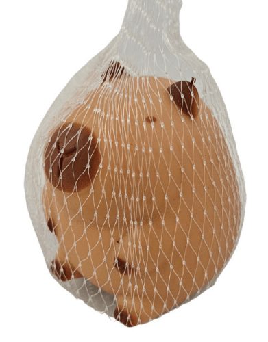Kapibara stresszlabda 8x7cm-es, hálós tartóban