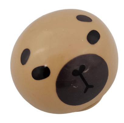 Kapibara stresszlabda, squishy, kb. 5 cm-es, átlátszó tasakban