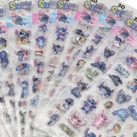 Stitch matrica 9x17cm, pufi, többféle változat