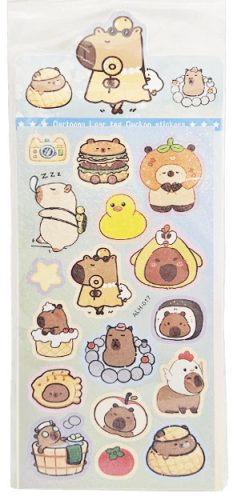 Kapibara matrica 9x17cm, csillogó, többféle