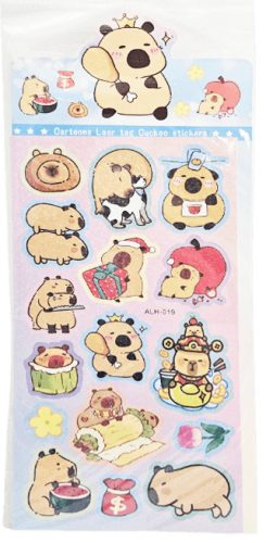 Kapibara matrica 9x17cm, csillogó, többféle