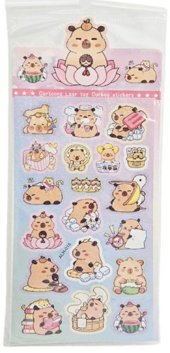 Kapibara matrica 9x17cm, csillogó, többféle