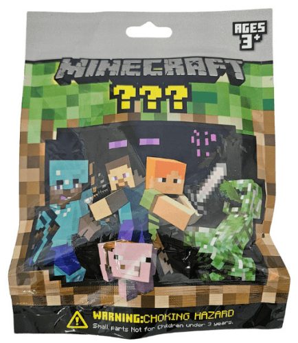 Minecraft zsákbamacska figura tasakban kártyákkal