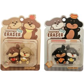 Kutyás radír és hegyező, 2 féle változat