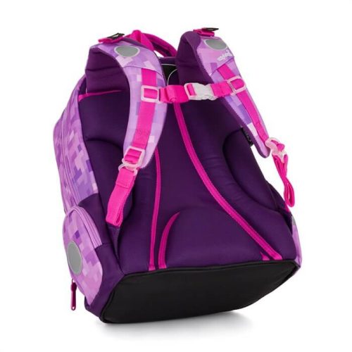 OXY GO iskolatáska szett, hátizsák tolltartóval és tornazsákkal, Minecraft mintás, Playworld Girl, lila-rózsaszín