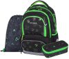 OXY Next iskolatáska szett, hátizsák tolltartóval és tornazsákkal, Green cube, Minecraft mintás