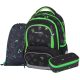 OXY Next iskolatáska szett, hátizsák tolltartóval és tornazsákkal, Green cube, Minecraft mintás