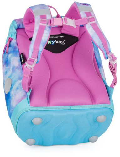 OXY Sherpy iskolatáska szett, hátizsák tolltartóval, tornazsákkal és extra díszekkel, Unicorn, kék