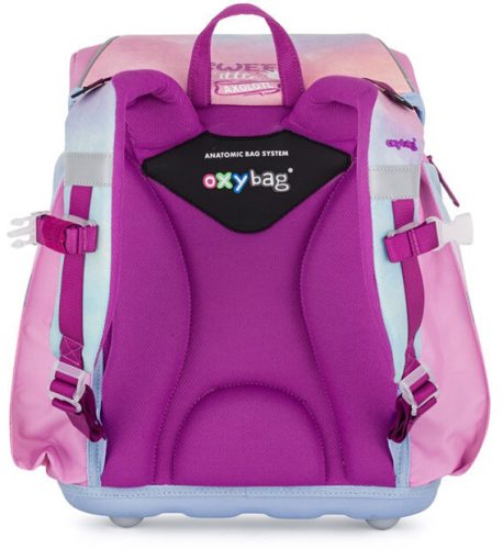 OXY Premium Light mágneszáras iskolatáska szett tolltartóval és tornazsákkal, Axolotl