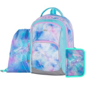   OXY GO iskolatáska szett, hátizsák tolltartóval és tornazsákkal, Unicorn