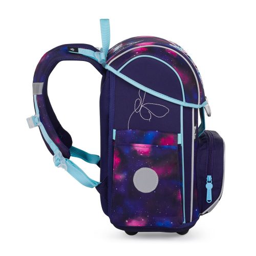 OXY Premium csatos iskolatáska szett tolltartóval és tornazsákkal, Butterfly