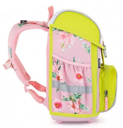 Lovas csatos ergonómikus iskolatáska tolltartóval és tornazsákkal, Premium, zöld-rózsaszín