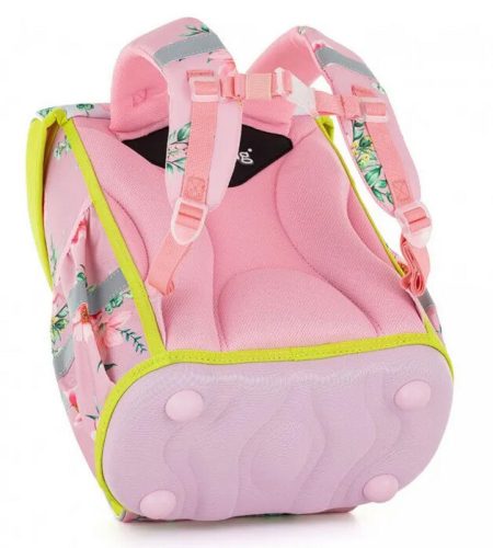 Lovas csatos ergonómikus iskolatáska tolltartóval és tornazsákkal, Premium, zöld-rózsaszín