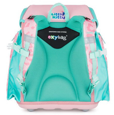 OXY Premium Light mágneszáras iskolatáska szett tolltartóval és tornazsákkal, Cat