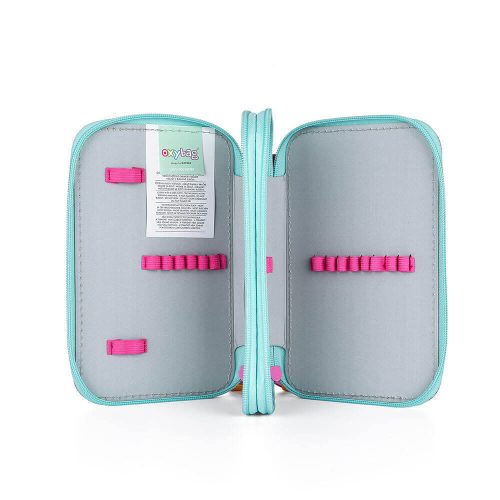 Unikornis tolltartó 2 emeletes, üres, Unicorn Power, világoskék