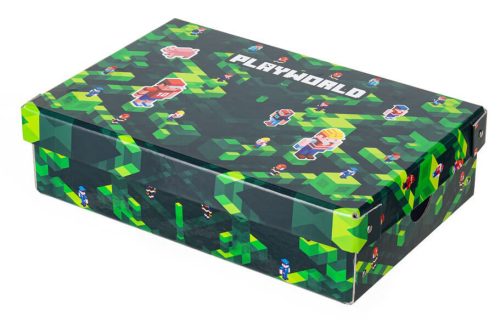 Minecraft mintás tároló doboz, kicsi, 355x240x95mm, Playworld